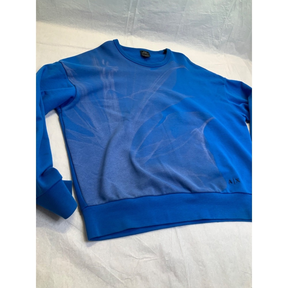 A|X ARMANI EXCHANGE Abstract-Print Organic-Cotton Men's Blend Sweatshirt sz M - Picture 6 of 13